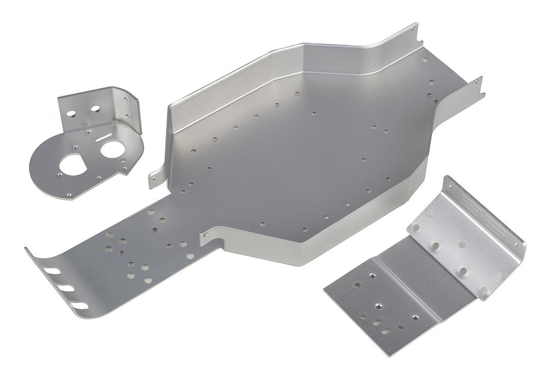 ASS6311 RC10CC Chassis, Nose Plate, Motor Mount, silver