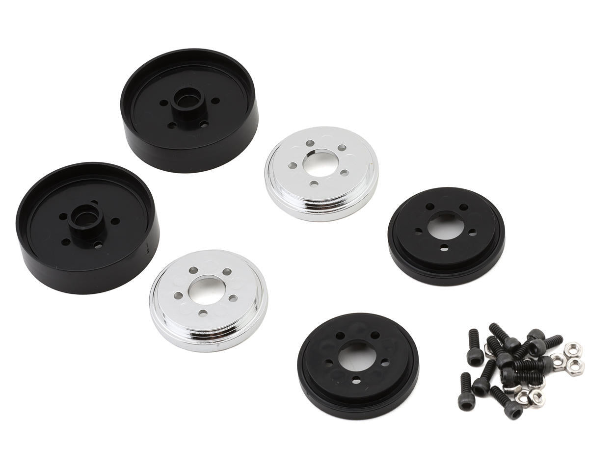 ASS6395 RC10 JAY HALSEY FRONT WHEELS, CHROME TEAM ASSOCIATED