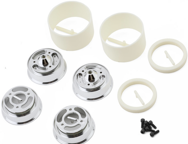 ASS6396 RC10 REAR WHEELS, CHROME