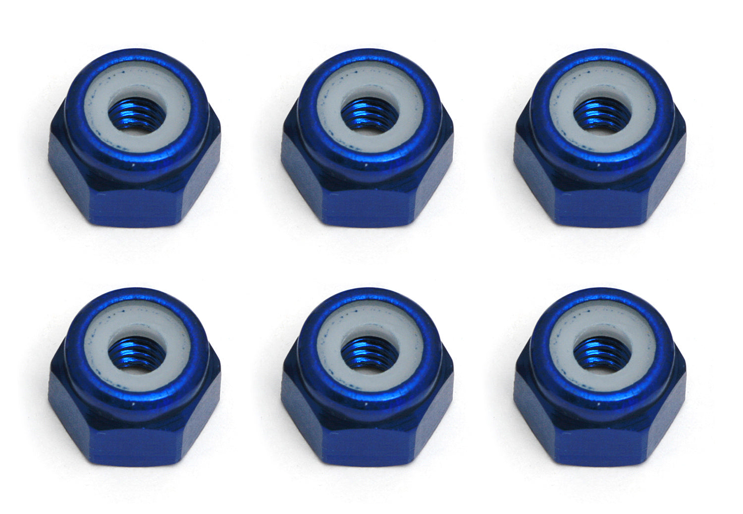 ASS6943 FT Locknuts, 8-32, blue aluminum Team Associated