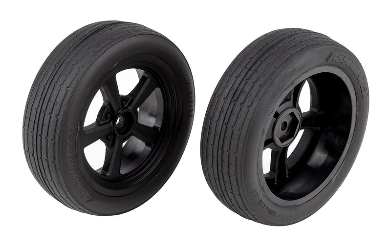 ASS71073 DR10 Front Wheels and Drag Tires, mounted