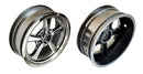 ASS71077 Drag Front Wheels, 2.2 in, 12 mm Hex, black chrome Team Associated