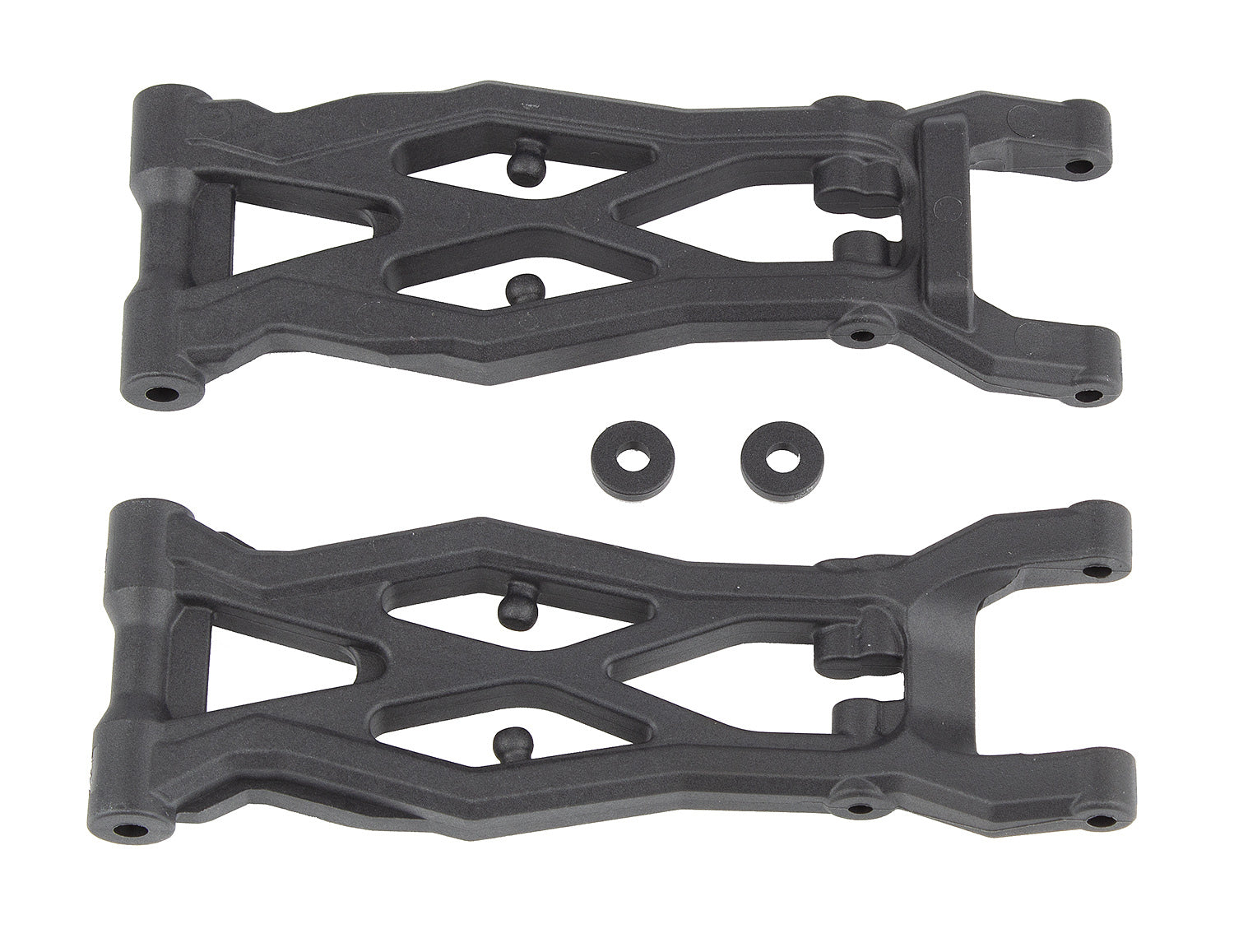 ASS71141 RC10T6.2 FT Rear Suspension Arms, gull wing, carbon Team Associated