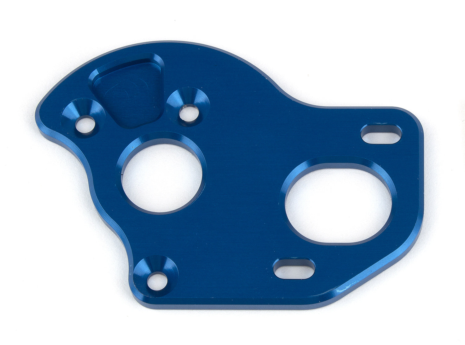 ASS71145 RC10T6.2 Laydown Motor Plate, blue aluminum Team Associated