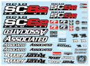 ASS71154 RC10SC6.2 Decal Sheet Team Associated