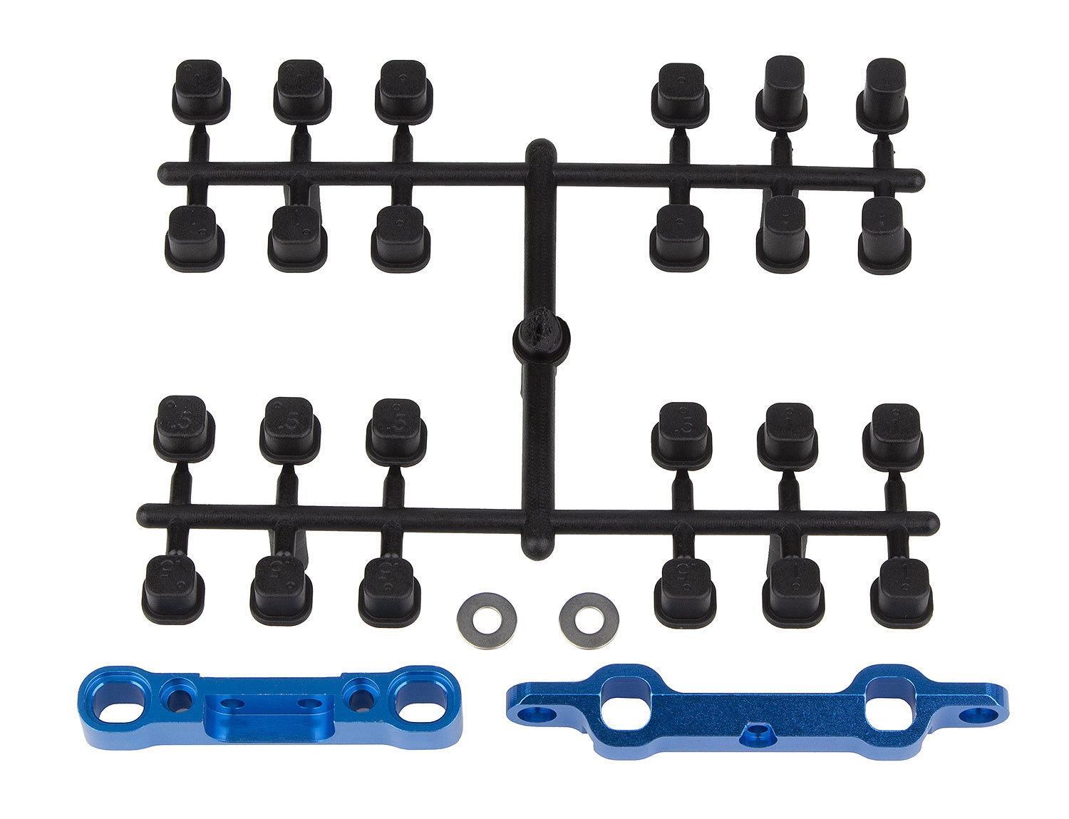 ASS72014 DR10 FT Arm Mount Set, aluminum Team Associated