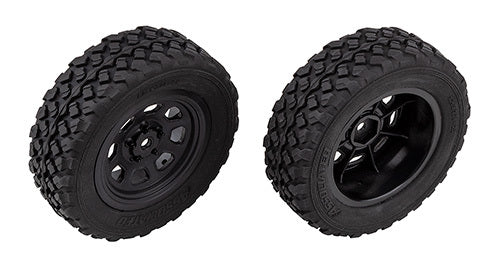 ASS72113 Pro2 LT10SW Front Wheels and Tires, mounted Team Associated