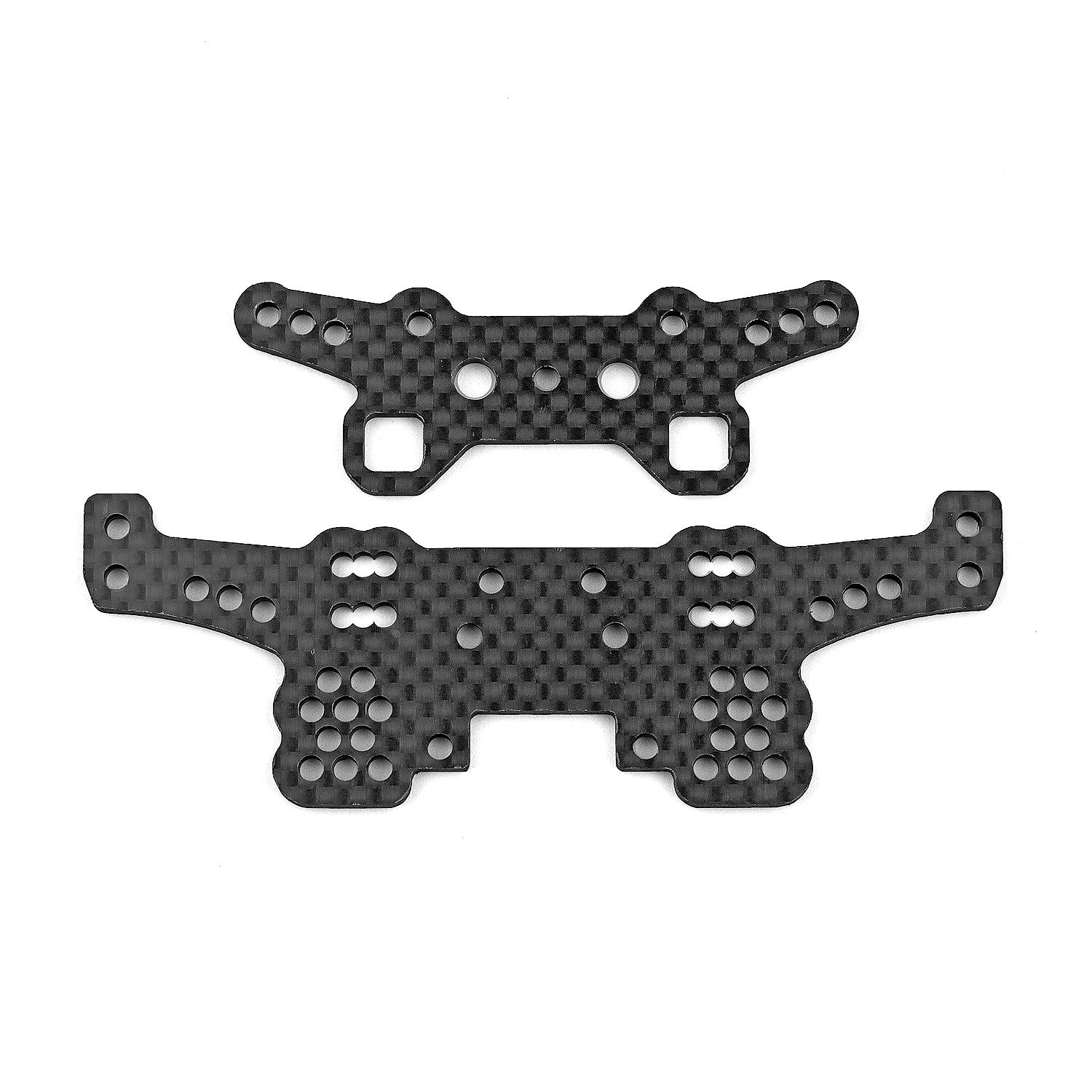 ASS72203 DC10 Shock Towers, front and rear, carbon fiber TEAM ASSOCIATED