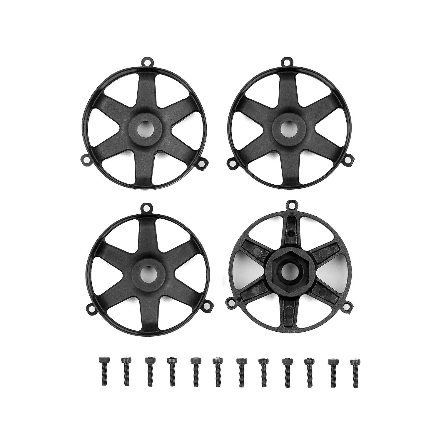 ASS72246 DC10 FT Adjustable Wheel Face Plates, black TEAM ASSOCIATED