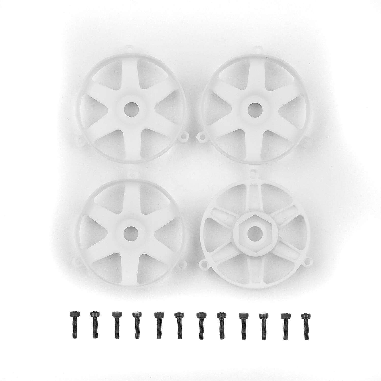 ASS72248 DC10 FT Adjustable Wheel Face Plates, white TEAM ASSOCIATED