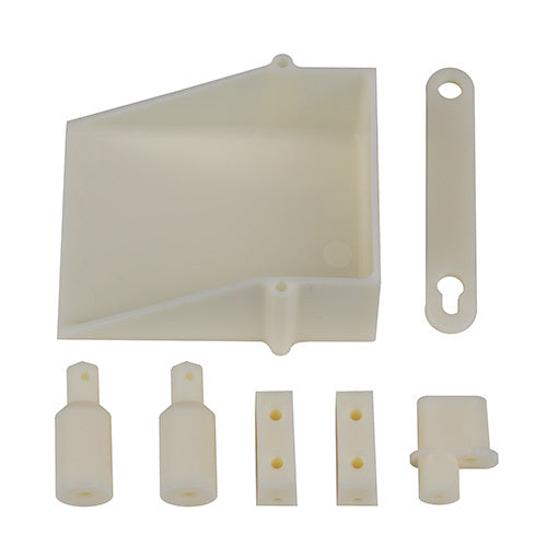 ASS7811 RC10 Battery Cup, Servo, Body, Antenna Mount