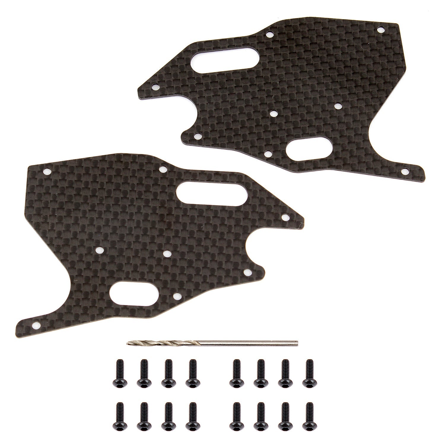 ASS81418 RC8B3.1 FT Arm Stiffeners, front, carbon fiber Team Associated
