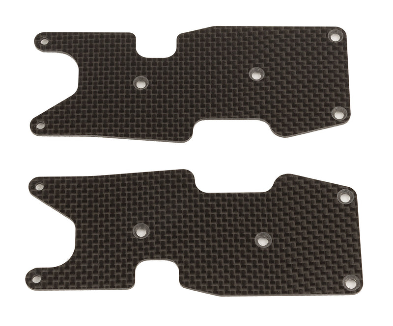 ASS81474 RC8T3.2 FT Rear Suspension Arm Inserts, 1.2mm, carbon fiber