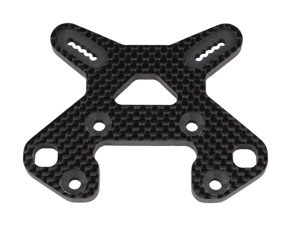 ASS81503 RC8B4 FT Front Shock Tower, carbon fiber