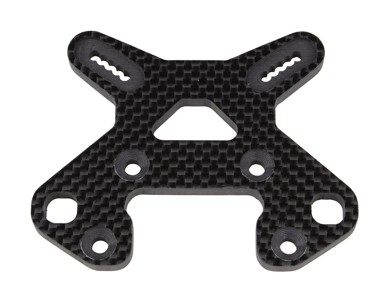 ASS81503 RC8B4 FT Front Shock Tower, carbon fiber