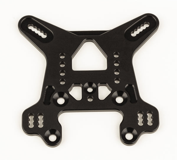 ASS81505 RC8B4 Rear Shock Tower, black aluminum