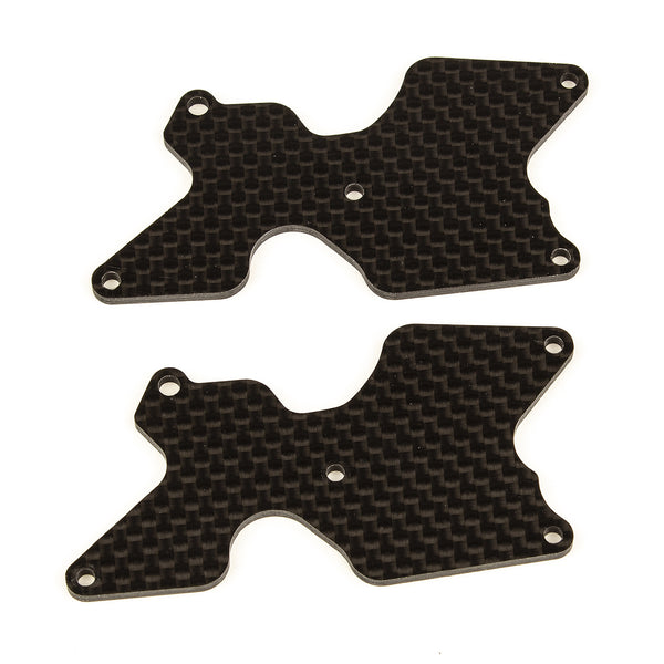 ASS81542 RC8B4 FT Rear Suspension Arm Inserts, carbon fiber, 2.0 mm