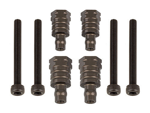 ASS81657 RC8B4 FT Shock Bushings, 12.5mm & 16mm, aluminum