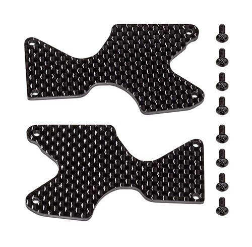 ASS81668 RC8B4.1 FT Rear Suspension Arm Inserts, carbon fiber