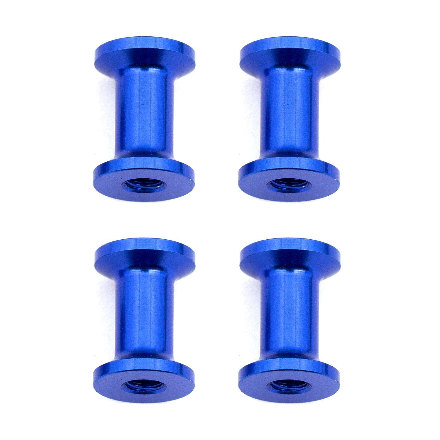 ASS8651 #### RC10F6 Suspension Arm Standoffs, blue aluminum Team Associated