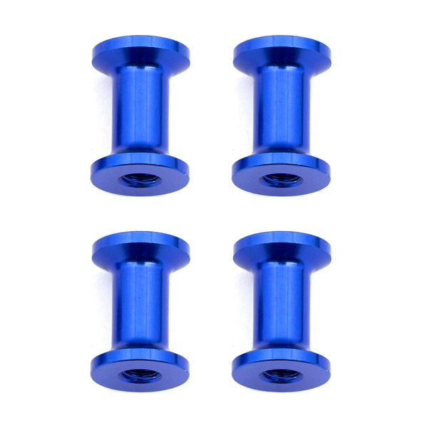 ASS8651 #### RC10F6 Suspension Arm Standoffs, blue aluminum