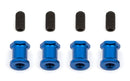 ASS8652 RC10F6 FT Suspension Arm Standoffs, blue aluminum Team Associated