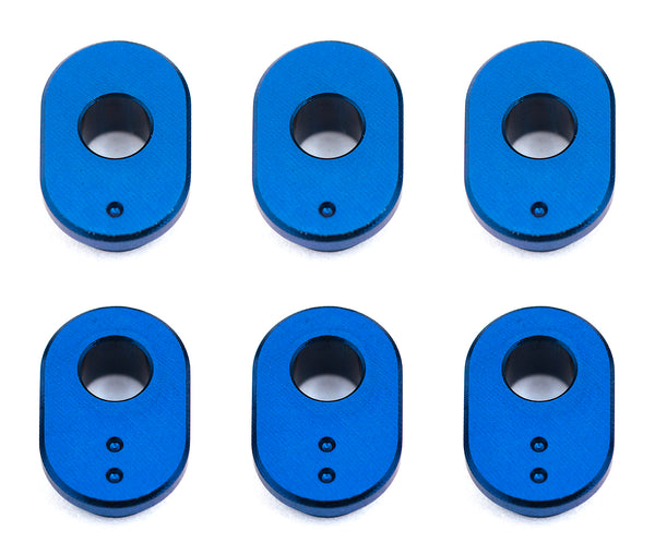 ASS8659 #### RC10F6 FT Caster Bushings, blue aluminum