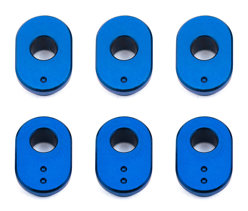 ASS8659 #### RC10F6 FT Caster Bushings, blue aluminum