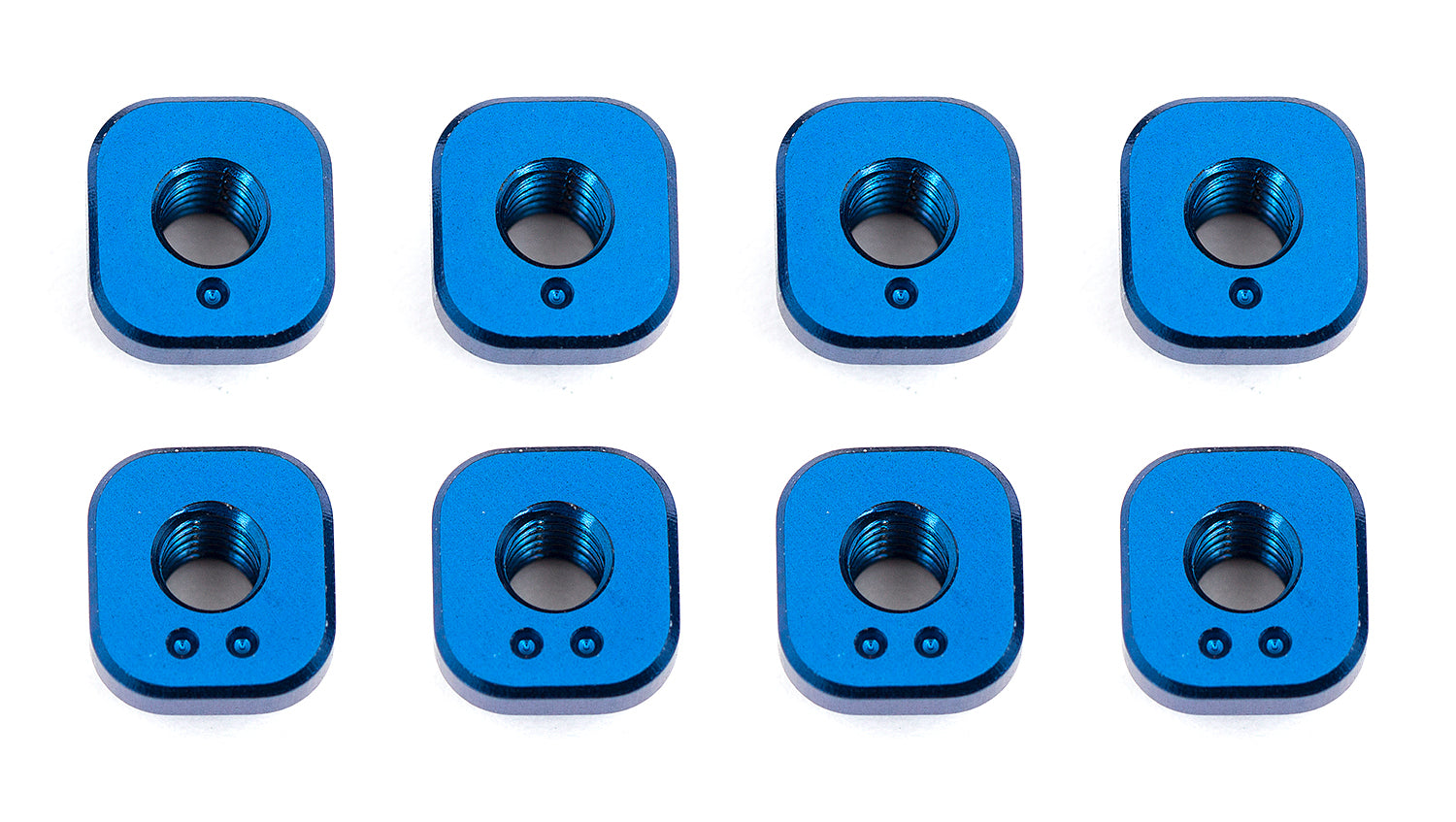 ASS8661 RC10F6 FT Camber Bushings, blue aluminum Team Associated
