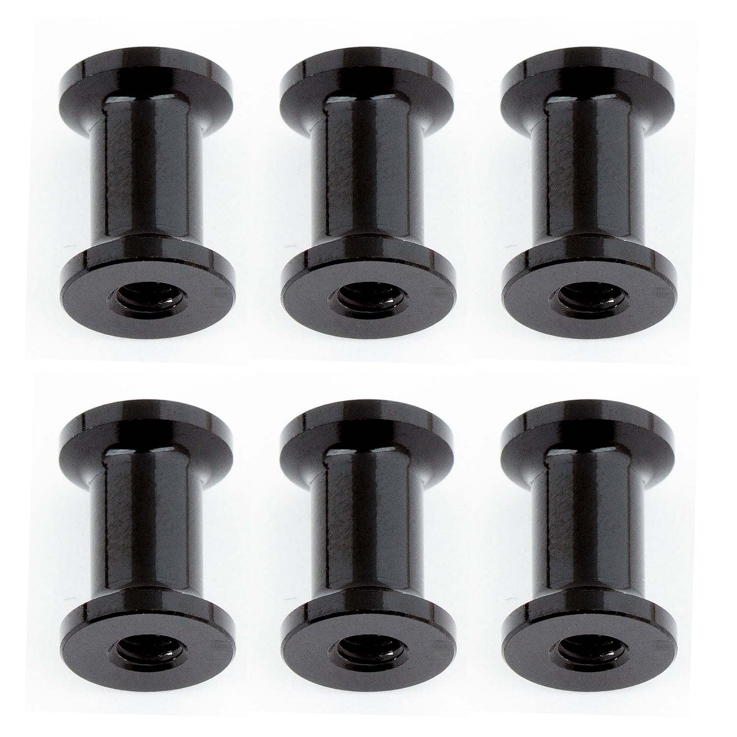 ASS8665 RC10F6 FT Heavy Duty Suspension Arm Standoffs, black aluminum Team Associated