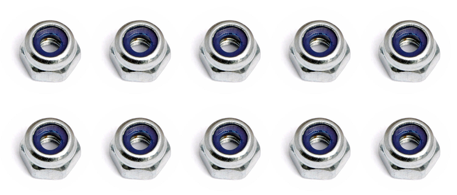 ASS89215 Locknuts, M2.5x0.4, Shock Piston, silver Team Associated