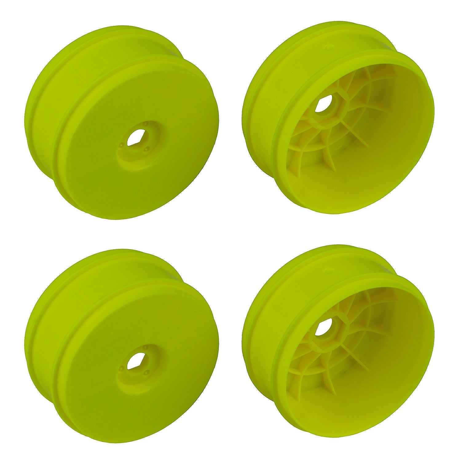 ASS89297 1:8 Buggy Wheels, 83 mm, 17 mm Hex, yellow Team Associated