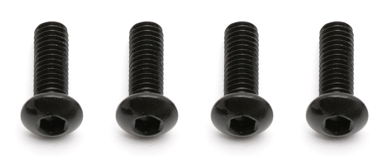 ASS89317 Droop Screws, M4 0.7x12mm BHCS, black Team Associated