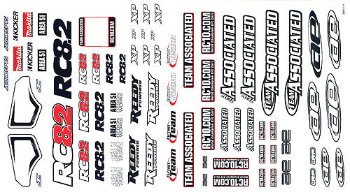 ASS89559 RC8.2 Decal Sheet