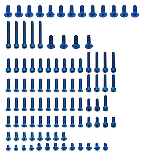 ASS89562 RC8.2 FT Blue Aluminum Screw Set