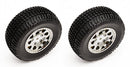 ASS91106 KMC Hex Wheels/Tyre Chrome Team Associated