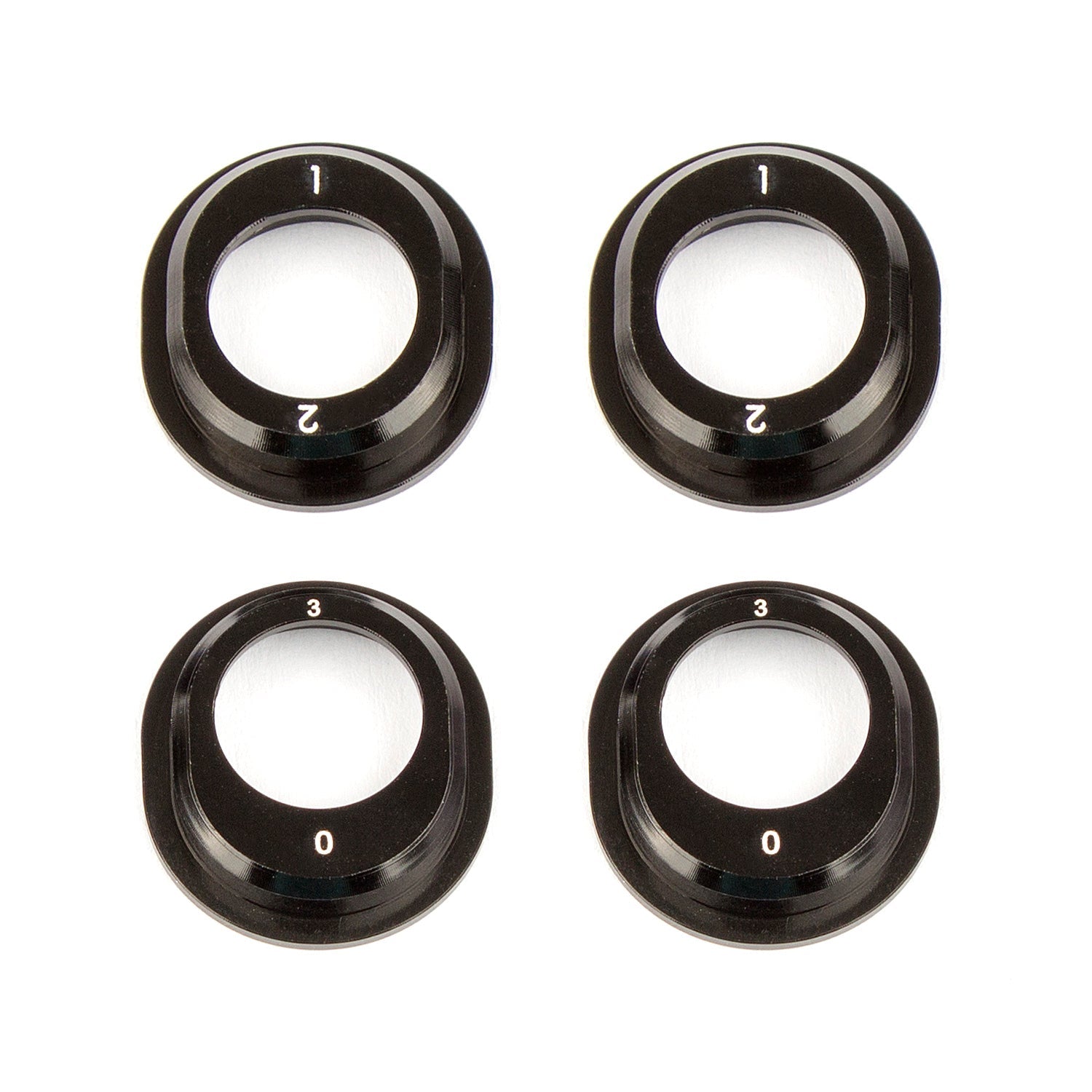 ASS91793 RC10B6.1 Aluminum Differential Height Inserts, black Team Associated
