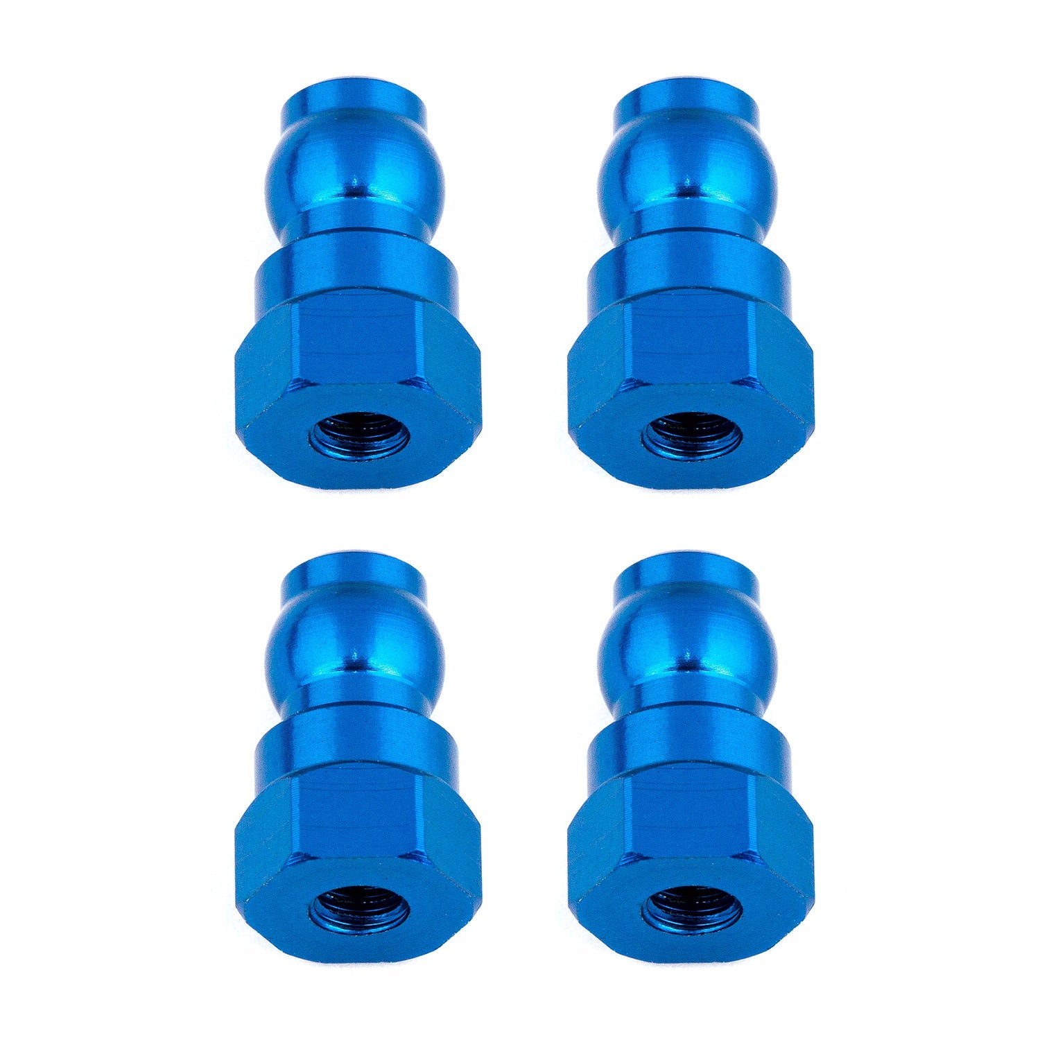 ASS91816 Shock Bushings, 12 mm, blue aluminum Team Associated