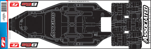 ASS91870 RC10B6.3/B6.2 FT Chassis Protective Sheet, printed