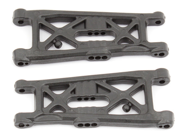 ASS91871 RC10B6 FT Front Suspension Arms, flat, carbon