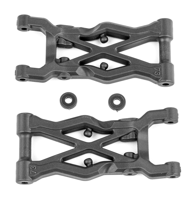 ASS91873 RC10B6.2 FT Rear Suspension Arms 73mm, carbon