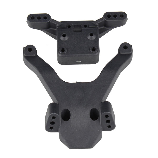 ASS91875 RC10B6 FT Top Plate and Ballstud Mount, carbon