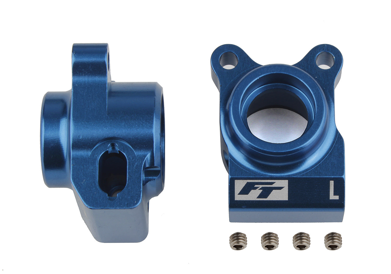 ASS91877 RC10B6.2 FT Rear Hubs, blue aluminum Team Associated