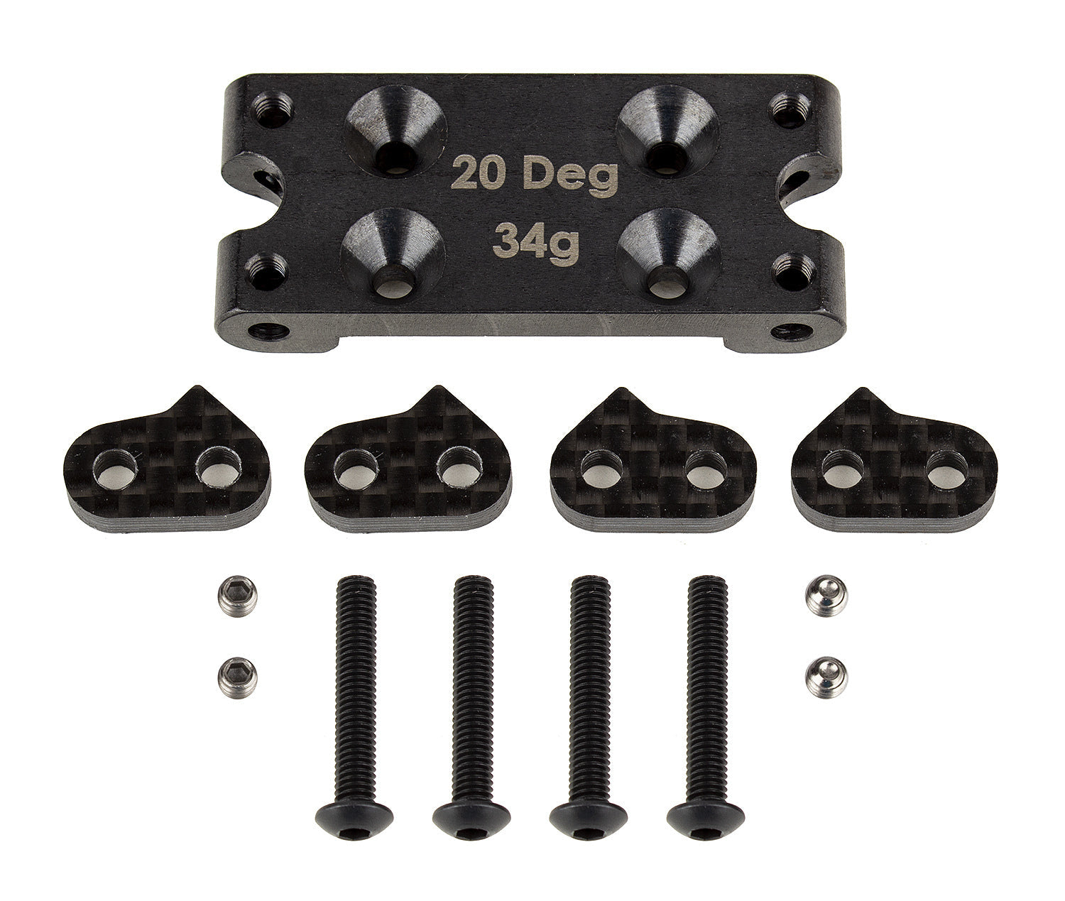 ASS91899 RC10B6 FT Bulkhead Set, 20 deg, steel Team Associated