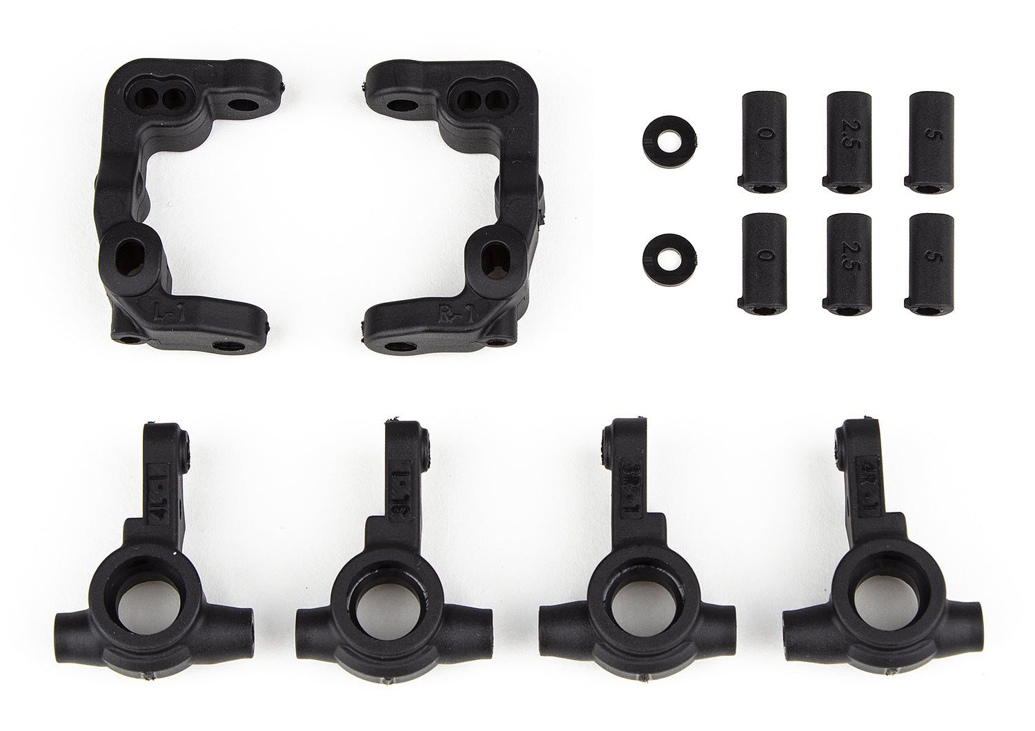ASS91901 RC10B6.4 -1mm Scrub Caster and Steering Blocks Team Associated