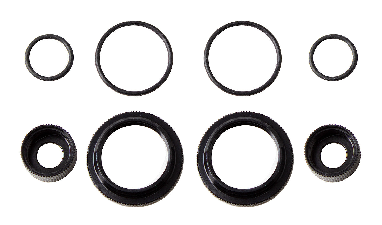ASS91909 12mm Shock Collar and Seal Retainer Set, black Team Associated