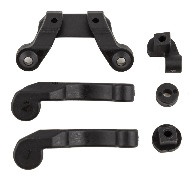 ASS91978 RC10B6.4 Front Wing Mount, Fan Mounts, and Battery Brace Shim Set