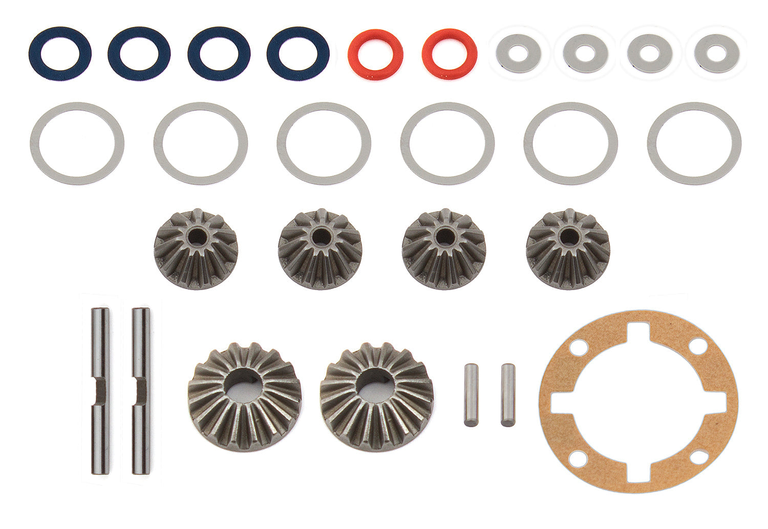 ASS92077 B64 Gear Diff Rebuild, metal Team Associated