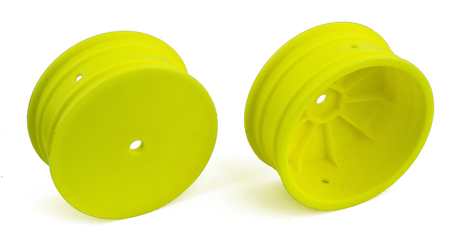 ASS92096 4WD Front Wheels, 2.2 in, 12 mm Hex, yellow Team Associated