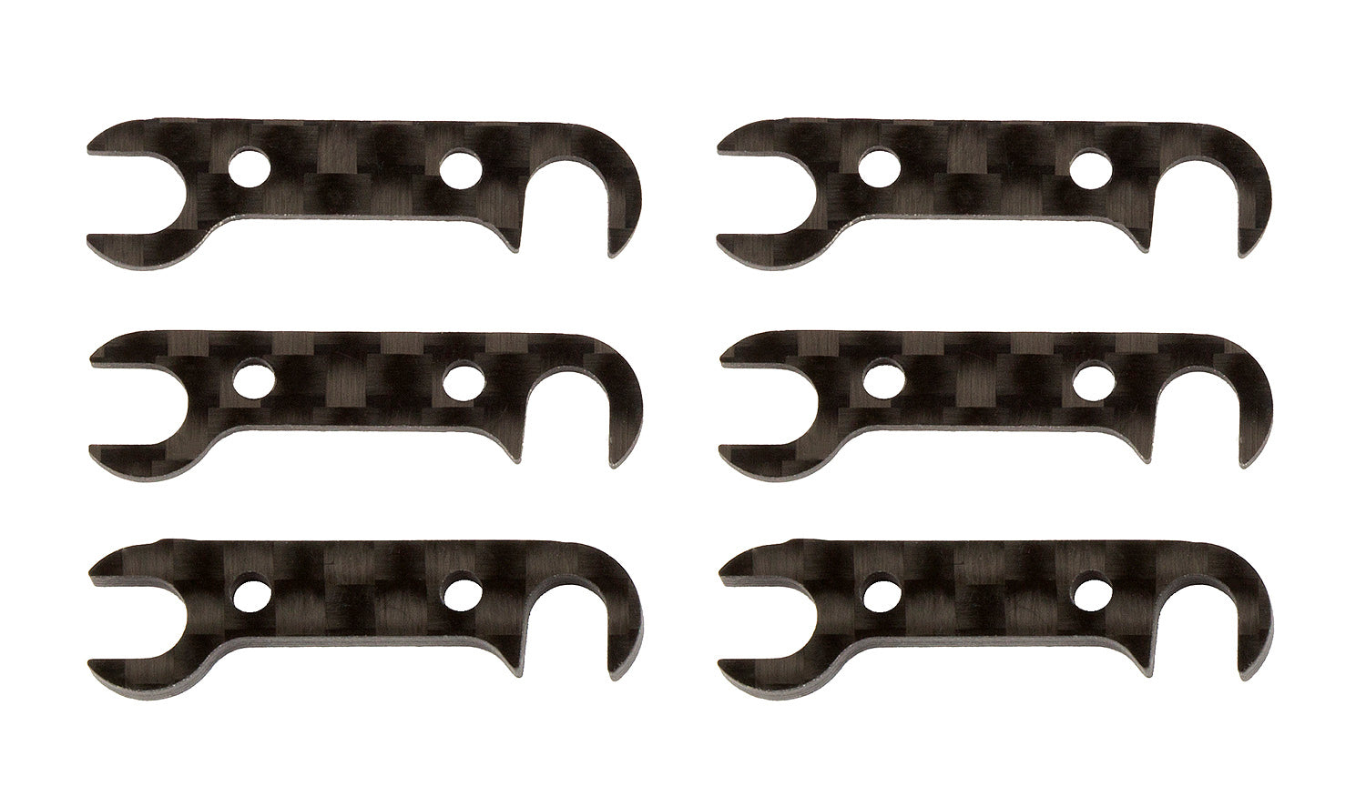 ASS92185 RC10B74 FT Rear Hub Link Shim Set, carbon fiber Team Associated